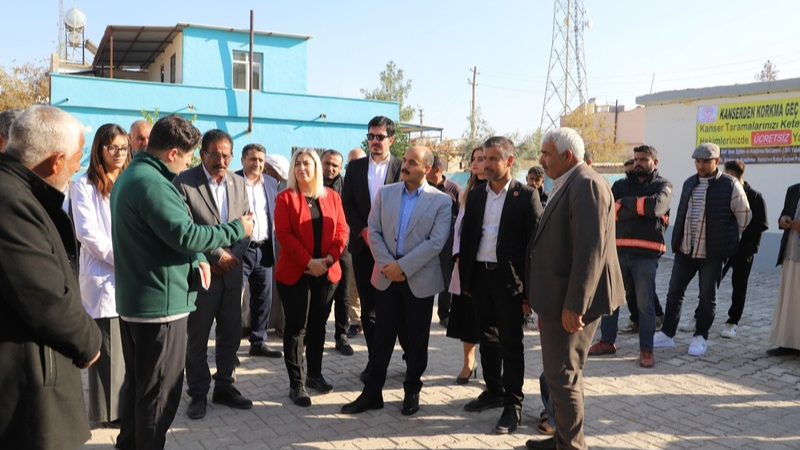 Şanlıurfa İl Sağlık Müdürlüğü, Akçakale’nin Günören Mahallesi’nde kanser taramalarına katılımı