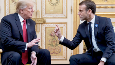 Macron ve Trump birbirine girdi! Cevap vermeye değmez Fransa Cumhurbaşkanı