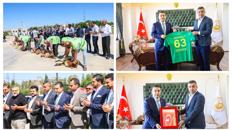 ŞANLIURFASPOR’UN YENİ YÖNETİMİ İLK ZİYARETLERİNİ BAŞKAN ÖZYAVUZ’A YAPTI Şanlıurfaspor Kulübü’nün