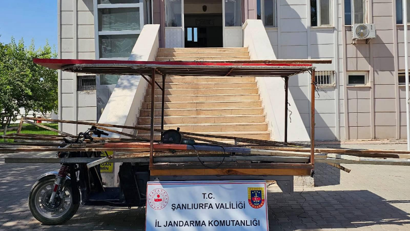 Suruç’ta iş yerinden çalınan 25 adet demir profil, JASAT ve