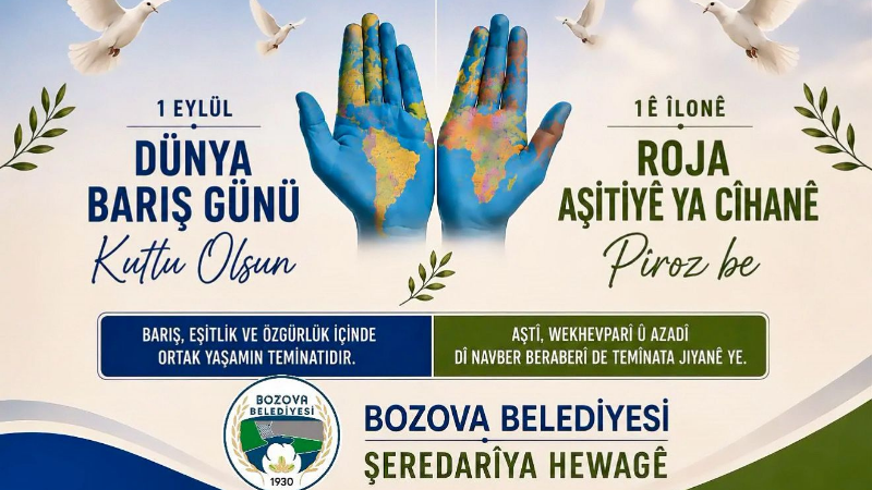 1 Eylül Dünya Barış Günü’nde; savaşın, şiddetin, çatışmanın ve kutuplaştırmanın