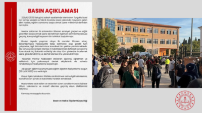 Milli Eğitim Bakanlığı: Menfur saldırının ilk anlarından itibaren emniyet güçleri