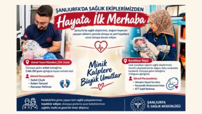 Şanlıurfa’da sağlık ekiplerimiz, doğum heyecanı yaşayan ailelerin yanında olmaya ve