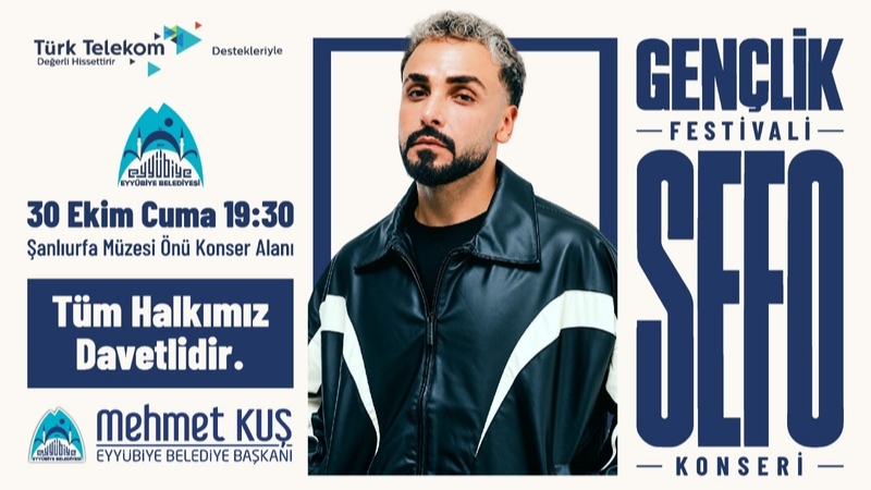 Eyyübiye Belediyesi ev sahipliğinde, Türk Telekom’un destekleriyle düzenlenen konserde, ünlü