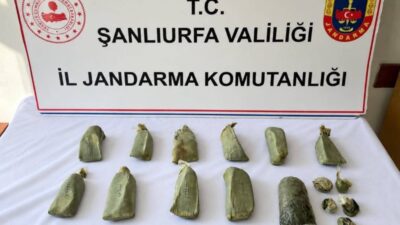 Şanlıurfa’nın Suruç ilçesinde jandarma ekiplerince düzenlenen uyuşturucu operasyonunda 5,5 kilogram